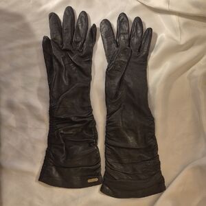 Coach Black Leather Gloves